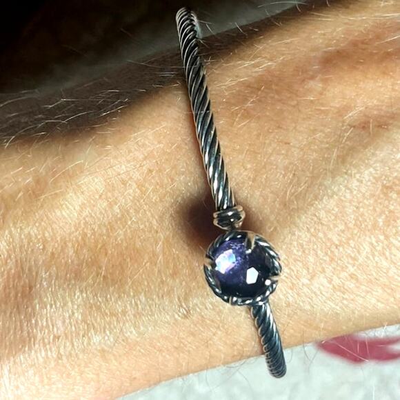 David Yurman Châtelaine Bracelet Lavender Amethyst over Hematine 925 SS – EUC - Picture 8 of 10